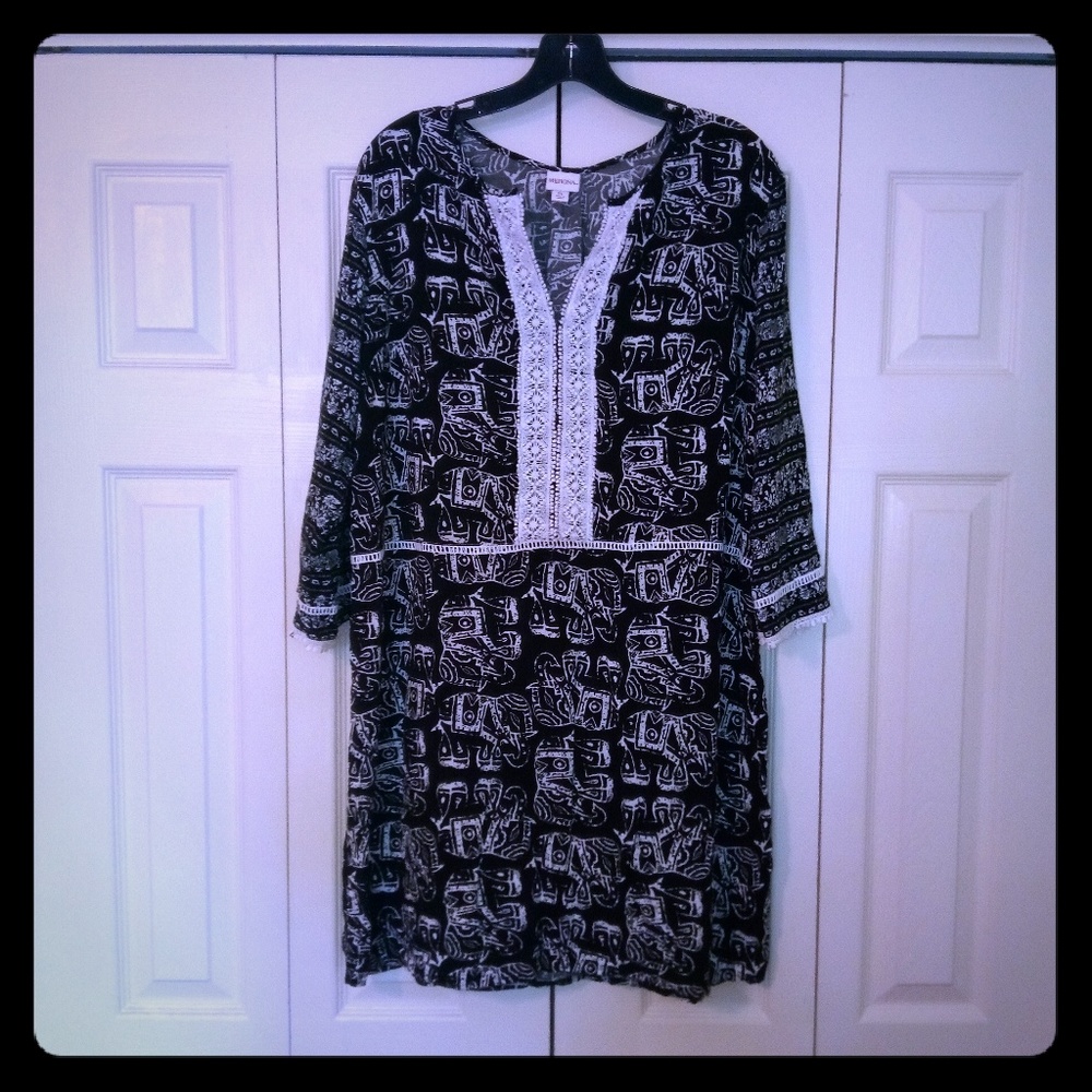 Merona Long Sleeve Print Tunic